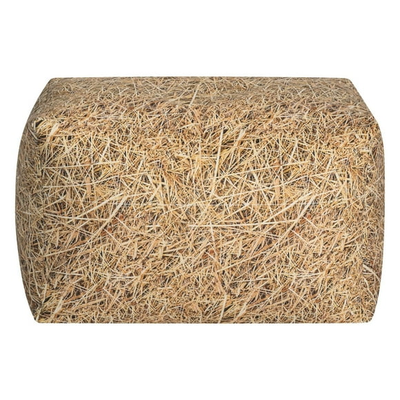 Sitting Point Cube L Straw Bean Bag Ottoman