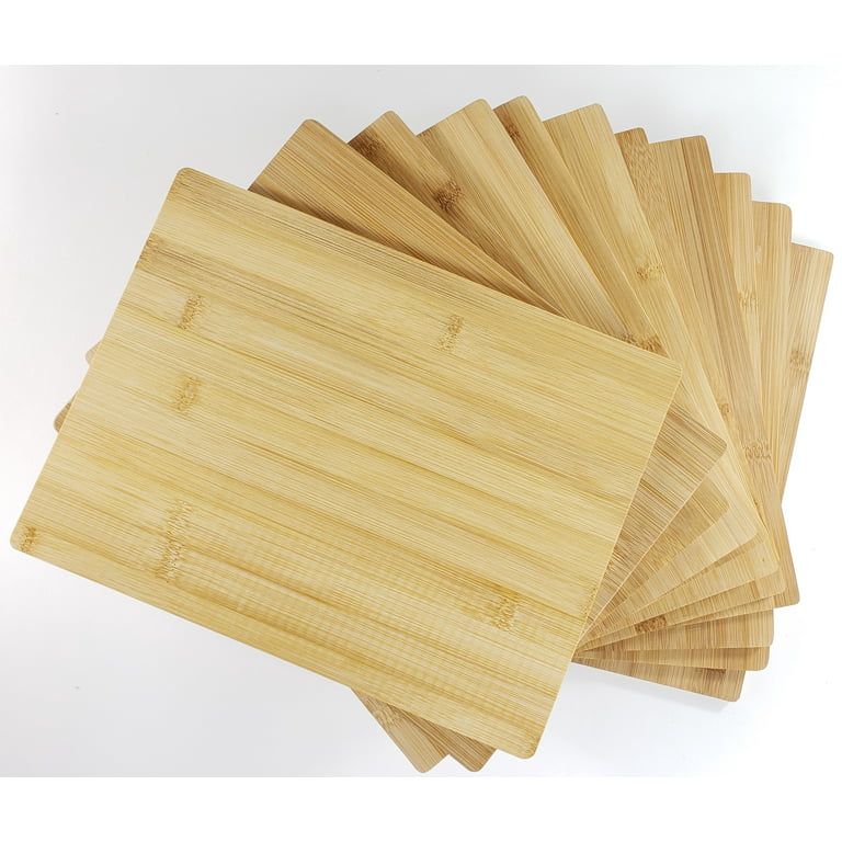 Set Of 18 Bulk Cutting Boards 12 x 9 x 0.35 - Premium Bamboo Wood Boards  For Wholesale, Engraving, Kitchen And Dinning Copping Board, Sturdy & Easy
