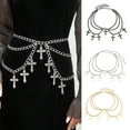 thumbnail image 3 of Aellinatey Girls Elegant Hollowed Cross Waist Belt for Banquet Costume Waist Jewelry, 3 of 13