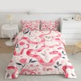 thumbnail image 2 of Manfei Kawaii Pink Snake Bedding Comforter Set for Kid, Cartoon Flower Floral Twin Comforter Sets, Boho Hippie Animal Reversible Bedding Set, Luxury Bedroom Decor, 2 Pieces, 2 of 8