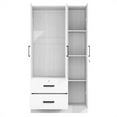 thumbnail image 5 of Better Home Products Symphony Wardrobe Armoire Closet with Two Drawers in White, 5 of 7
