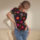 thumbnail image 3 of Fotbe Geometric Hearts Body de Mujer con Cuello Redondo y Mangas Cortas, Sin Mangas Ajustado, Suave, Cómodo y Básico-X-Large, 3 of 7