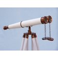thumbnail image 2 of NauticalMart floor standing antique copper with white leather binoculars 62", 2 of 18