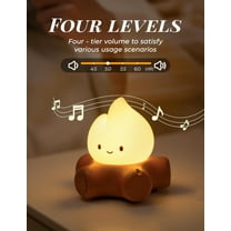 Leodye 1PCS Rechargeable Campfire Night Light, Portable Desk Lamp, Silicone Nightlight, Cute Night Lamps for Bedroom, Outdoor, Camping, Gifts for Kids Teens Seniors Room Decor