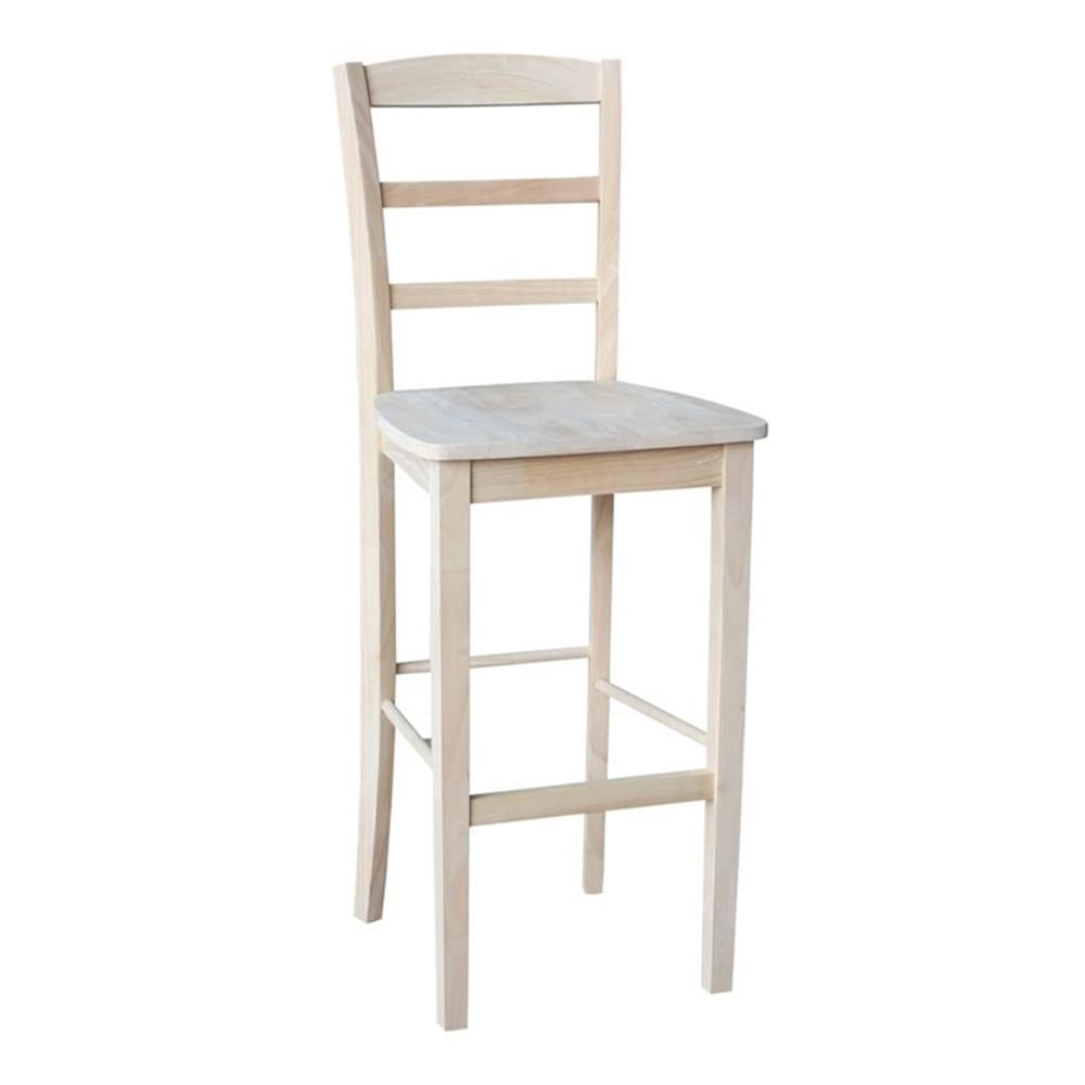 International Concepts S-403 Madrid Barheight Stool, 30", Ready To Finish