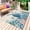 Brown, variant on Teal Sea Turtle Outdoor Rug for Patio/Deck/Porch, Non-Slip Large Area Rug 5 x 7 Ft, Coastal Summer Beach Coral Seaweed Vintage Indoor Outdoor Rugs Washable Area Rugs, Camping Rug Carpet Runner