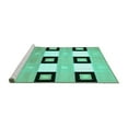 thumbnail image 2 of Ahgly Company Machine Washable Indoor Rectangle Checkered Turquoise Blue Modern Area Rugs, 2' x 3', 2 of 4