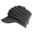 thumbnail image 2 of Yoyauz Women's Knitted Beanies High Bun Ponytail Skull Hat Elastic Winter Thick Warm Visor Crochet Hat, 2 of 7