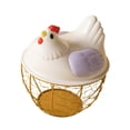 thumbnail image 4 of Cesta para almacenar huevos, soporte para huevos frescos, artículos decorativos de cocina con tapa, cesta redonda para recoger huevos, contenedor para Púrpura, 4 of 8