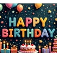 thumbnail image 3 of Yatrandify Colorful Design Happy Birthday Celebration Banner Balloon Decoration Cake Theme for Birthday Party Indoor Decoration Event Celebration, 3 of 7