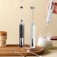 thumbnail image 2 of ACDANC 2026 New Milk Frother Low Noise Blending Mini Blender Prevent Food From Splashing Convenient for Travel Frother Handheld White Gold for Home Office Kitchen Travel Café, 2 of 6