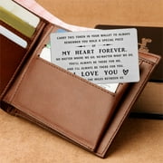 DEGASKEN 'I Love You' Metal Wallet Card, Perfect Gift for Boyfriend or Husband, Credit Card Size, Valentines Anniversary Birthday