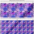 thumbnail image 2 of Soimoi Cotton Poplin Fabric Purple & Lavender Blue Flower Floral Print Fabric by the Yard 42 Inch Wide, 2 of 7