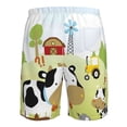 thumbnail image 6 of Disketp Men'S Swim Trunks Hawaiian Breathable Surf Beach Swimsuits Mesh Lining Beach Shorts With Pockets-Farmfield With Cute Animals, 6 of 9