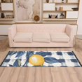 thumbnail image 2 of Yayeee Runner Rug for Bedroom 2'x6' Machine Washable Hallway Non Slip Mat, Beige Plaid Lemon, 2 of 8