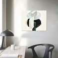 thumbnail image 4 of Orinice  Large Framed Black and White Abstract Wall Art, Modern Canvas Wall Art for Living Room, Personalized Minimalist Color Block Decorative Painting 20x16in, 4 of 6