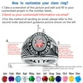 thumbnail image 3 of Personalized Custom Class Rings Sterling Silver Rings Class Rings for Women High School Cubic Zirconia Birthstone Rings Women's Class Rings Gold Plated Class Rings Size 5-15 High School Class Rings, 3 of 8