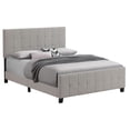 thumbnail image 3 of Pemberly Row Modern Upholstered Fabric Queen Panel Bed in Beige, 3 of 6