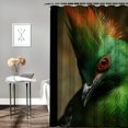 thumbnail image 2 of Orinice Bird Green Red-Eye Bathroom Decor Set with Hooks, Colorful Luxurious Graphic Print Polyester Fabric Shower Curtain for Chic Modern Bathroom Decor, Multi-Size, Brand New Style 60x72, 2 of 7