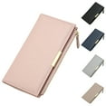 thumbnail image 3 of Faraee Long Wallets for Men Women Leather RFID Blocking Bifold Purse Clutch Tote with Zipper Pocket Black, 3 of 5