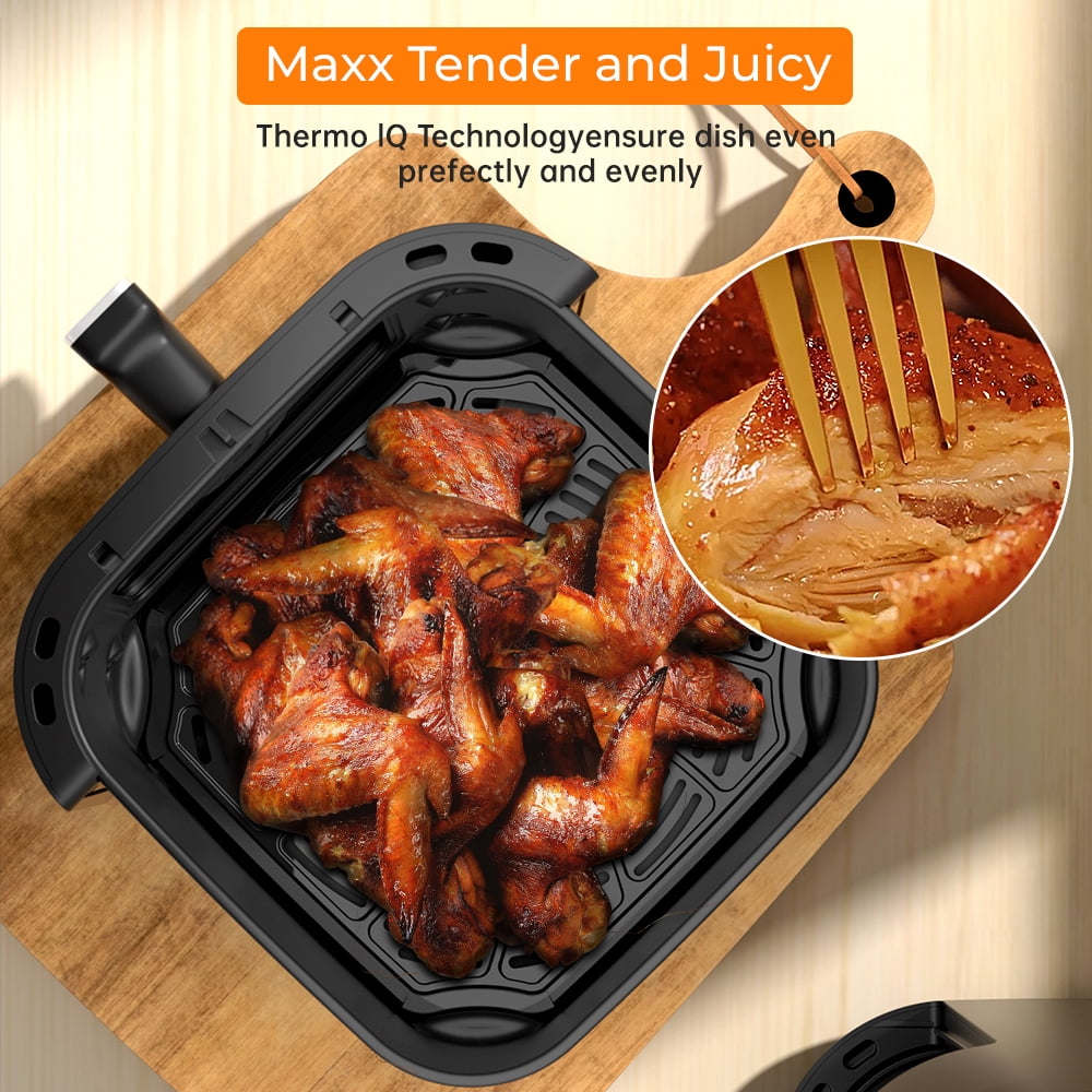 Air Fryer, ZUSBYI 6.5QT Air Fryer Oven With Smart Coloful Screen, 10 in 1 Customizable Functions, 1-Touch Digital Display Large Air fryer, Shake Reminder, Up to 450°F, Nonstick Dishwasher-Safe Basket