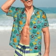 thumbnail image 5 of Lsque Trucks And Excavators pattern Hawaiian Shirt for Men, Unisex Summer Beach Casual Short Sleeve Button Down Shirts-XX-Large, 5 of 9