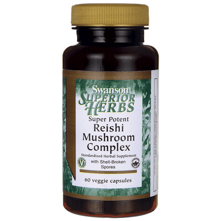 Swanson Super Potent Reishi Mushroom Complex 60 Veg (Best Way To Consume Reishi Mushroom)