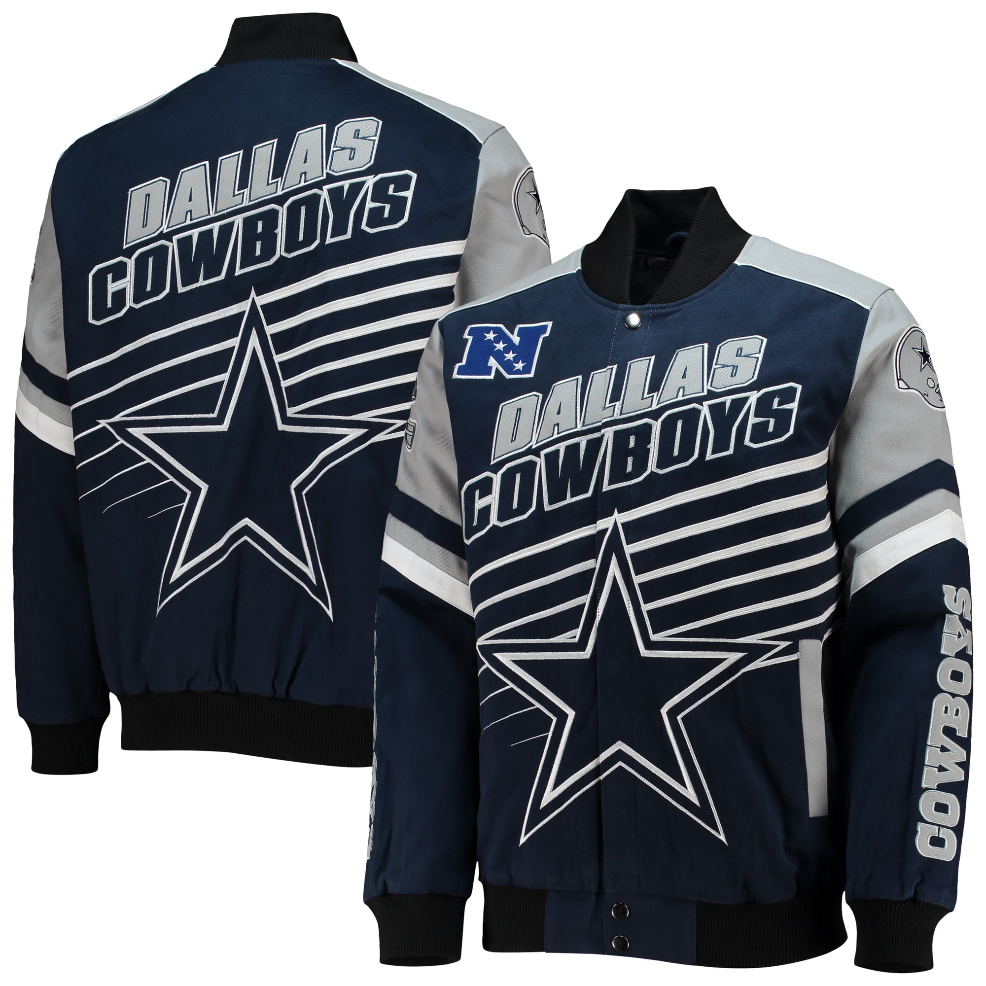 XX-Large Navy Dallas Cowboys Stiff Arm 5 Time Super Bowl Champions Cotton Twill Jacket