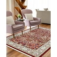 thumbnail image 7 of Unique Loom Narenj Collection Area Rug - Bristol (10' x 13' 1" Rectangle Burgundy/Beige), 7 of 7
