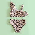 thumbnail image 7 of HCYSFG Cheetah Print Swimsuits For Girls Leopard Print 2 Piece Bathing Suits One Shoulder Sleeveless Ruffle Bikini Top High Waisted Bottoms Swimwear, 7 of 7