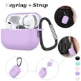 thumbnail image 1 of AirPods Pro 2 Case with Keychain/Hand Strap; AirPods Pro 2nd Generation[2022] Protective Shockproof Silicone Headphone Cover Support Wireless Charging for AirPods Pro 2 Gen - Pink, 1 of 7