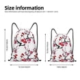 thumbnail image 2 of Daiia Cherry Blossoms Pattern Drawstring Backpack, Gym Bag, Lightweight Backpack, Water-Resistant Bag Travel Sports Backpack, Fitness Bag, Yoga Bag-Medium, 2 of 6