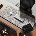thumbnail image 2 of Long Mouse Pads for Desk,White Pioneer Flower and Paisley Pattern Desk Mats on Top Of Desks, Desk Mouse Pad Extra Large with 3mm Non-Slip Base and Stitched Edge for Gaming,Office,Work,Home 35.4"x15.7", 2 of 6