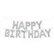 thumbnail image 3 of Pancarta plateada con globos del alfabeto colgante de feliz cumpleaños. Afortunado Sencillez, 3 of 5