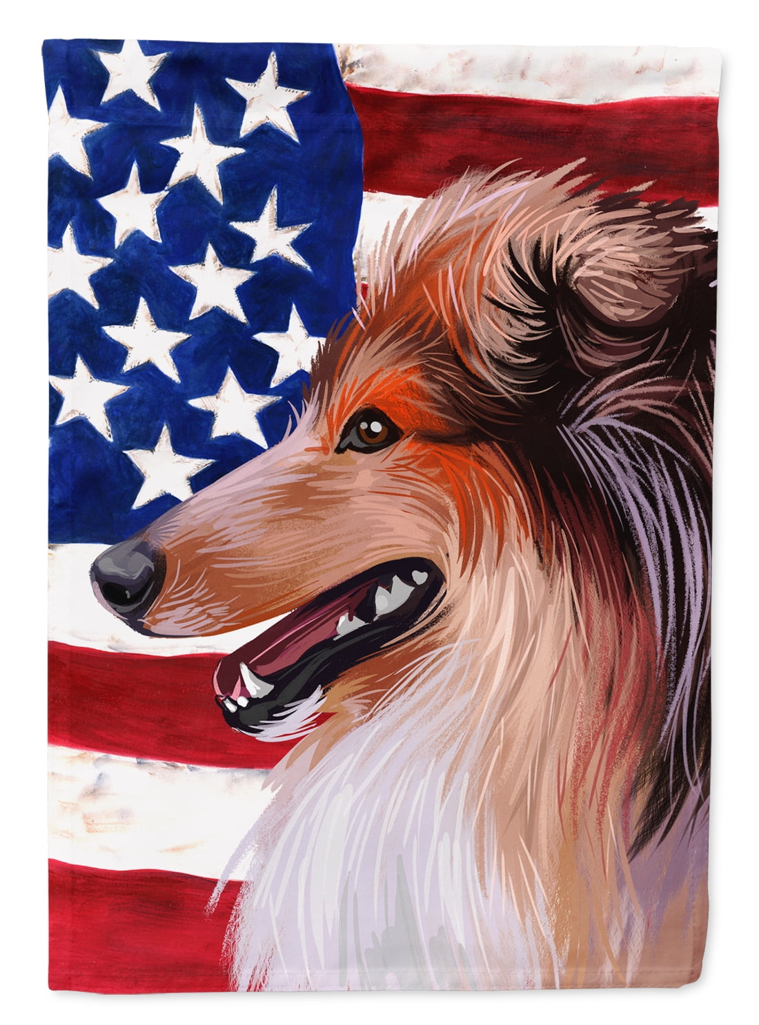 Rough Collie Art Dog USA brass tablet with image of a dog 