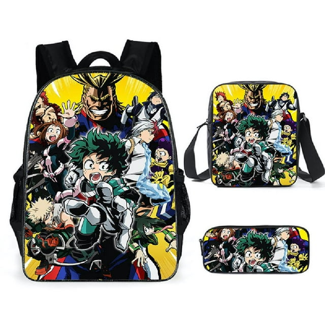 Set de mochilas My Heros Academias con estampado 3D de anime para niños