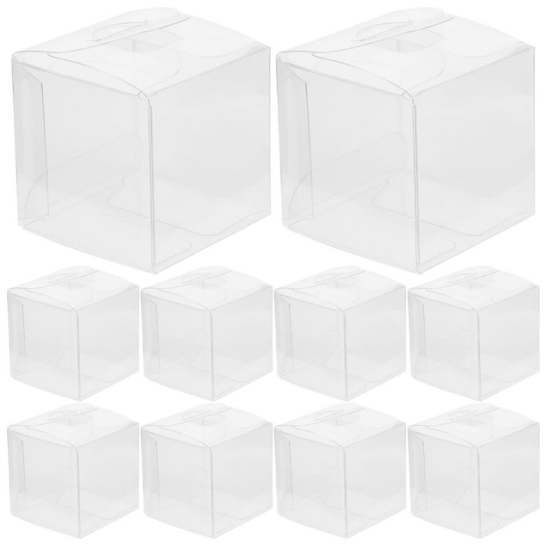 30-Pack Clear Gift Boxes - 6X6X6 in Square Plastic Transparent