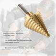 thumbnail image 3 of Broca Escalonada De Acero Rápido 6 pzs + estuche De Aluminio Negro/Dorado, 3 of 4