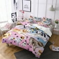 thumbnail image 4 of Kids Dog Bedding Set Chic Bedding Comforter Set for Girls Teens Galloping Dog Printed Comforter 3D Wild Animal Duvet Set Bedroom Decor Quilt Set 3Pcs Queen Size, 4 of 7