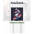 thumbnail image 6 of No Hook Shower Curtain with Snap in Liner, Sports Theme Watercolor Astronaut Skateboard Hotel Shower Curtains for Bathroom, Washable Shower Curtain Liner Set with Mesh Top Window, 60"x72", 6 of 6