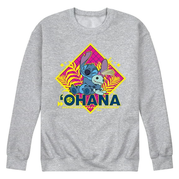 Disney - Lilo & Stitch - Ohana - Men's Crew Neck Fleece Pullover