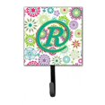 thumbnail image 1 of Carolines Treasures CJ2011-RSH4 Letter R Flowers Pink Teal Green Initial Leash & Key Holder, 1 of 1
