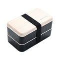 thumbnail image 1 of Amdohai Portable Lunch Box Student Food Grade PP-Material 2 Layers Microwave Heating Food Containers with Elastic Band, 1 of 8