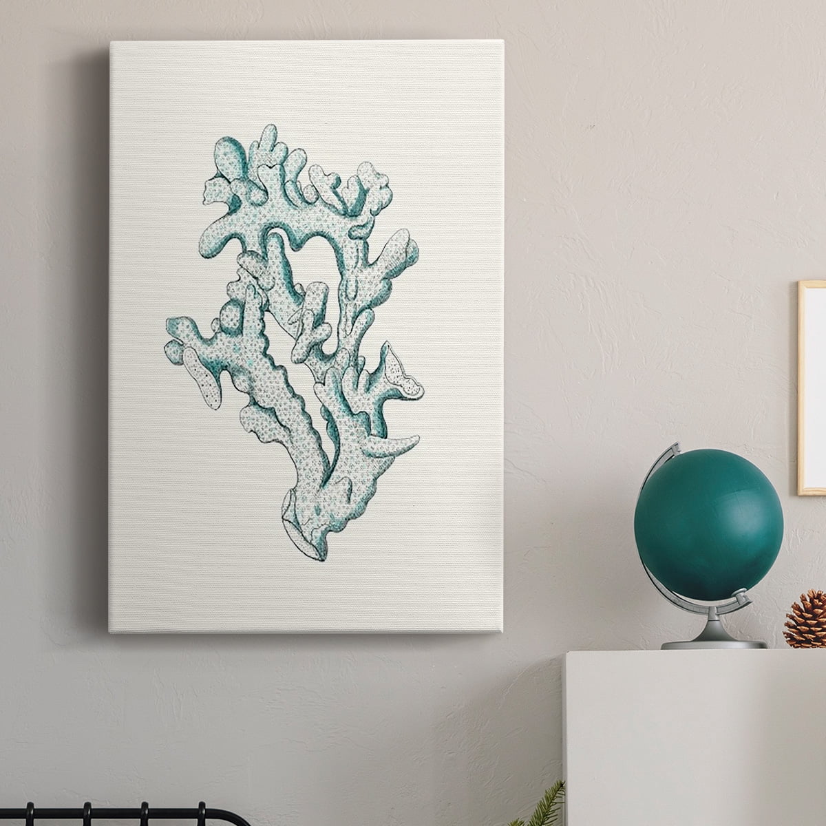 Antique Coastal Coral IV Premium Gallery Wrapped Canvas - Ready to Hang