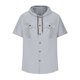 thumbnail image 4 of pstuiky camisetas para hombre, Blusa informal de manga corta con capucha, botones y bolsillo con cordón de color sólido para hombre. camisas casuales para hombre l, 4 of 6