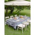thumbnail image 3 of Outdoor Tablecloth with Umbrella Hole and Zipper, Grey White Christmas Rectangle Table Cloth 60x102 Inch Waterproof Tablecloth, Xmas Tree Snowflake Forest Picnic Table Cover for Patio Camping, 3 of 7