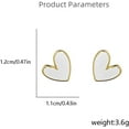 thumbnail image 6 of 18G Dainty Enamel Heart Stud Earrings for Women 925 Sterling Silver Post Pin Hypoallergenic Small Cute Love Cartilage Studs Piercing Jewelry, 6 of 6