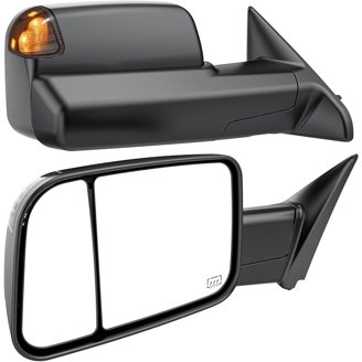 Silverado 1500 Towing Mirror; Facelift Power Heat Extend; Black (07-13 Silverado 1500