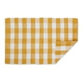 thumbnail image 3 of Honey Gold & White Buffalo Check Rag Rug 26x40 inch, 3 of 5