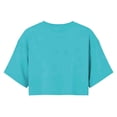 thumbnail image 6 of Likimi Womens Cropped T-Shirt Crew Neck Solid Color Short Sleeve T Shirts For Women Summer Soft Tops Sky Blue Size 2Xl, 6 of 6